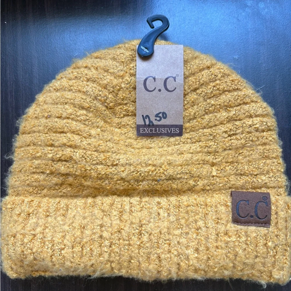 C.C Mustard Knit Beanie